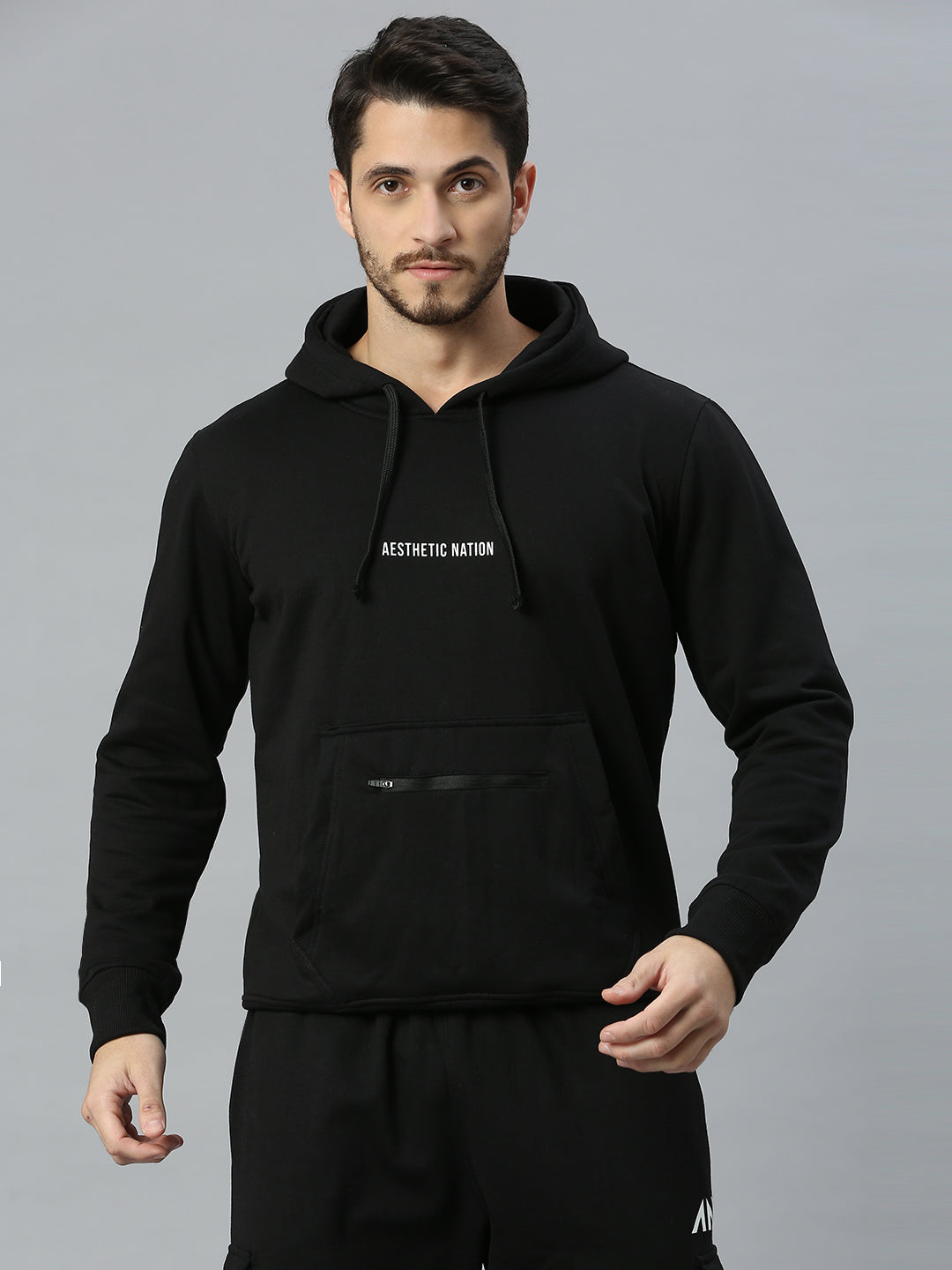 Shop Black Winter Gym Hoodie Gym wear For Men – AestheticNation