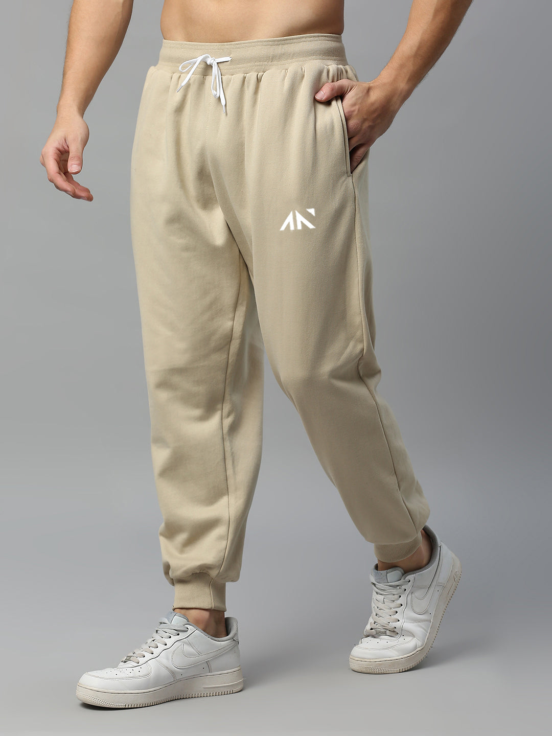 Buy Beige Gym Cargo Joggers For Men – AestheticNation