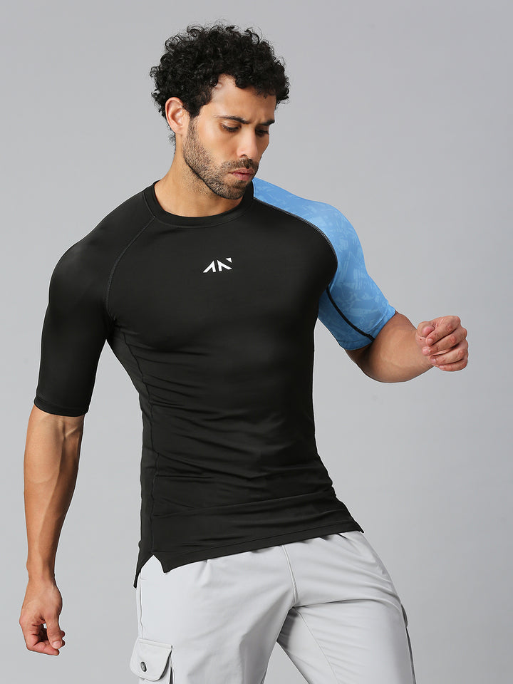 compression gymwear half sleeve men india