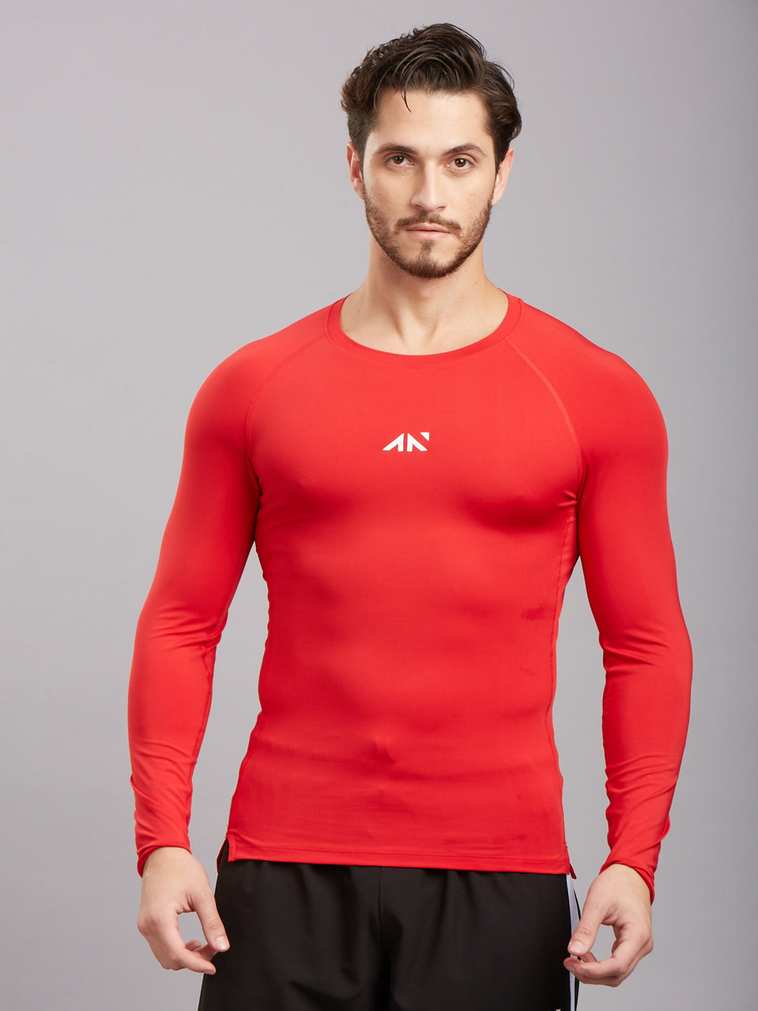 gym full sleeve red tshirt for men