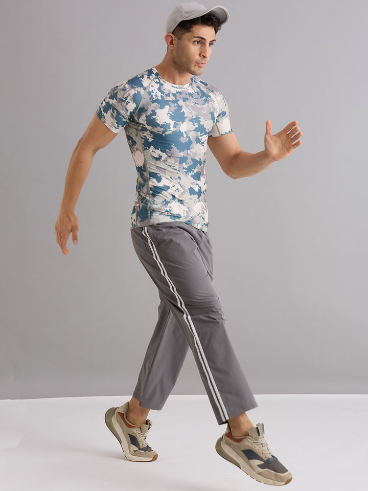 half sleeve compression tshirt men gym wear