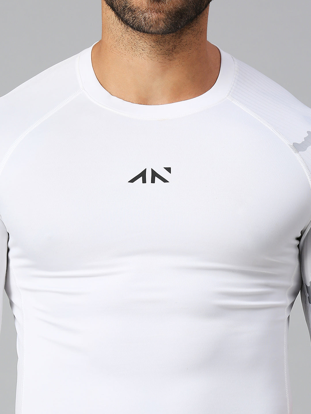 white compression half sleeve tshirt men gym