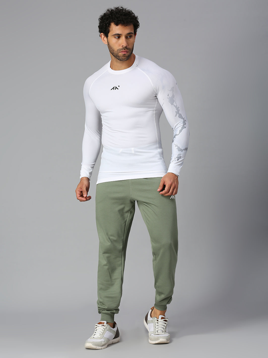 white gym training compression wear india