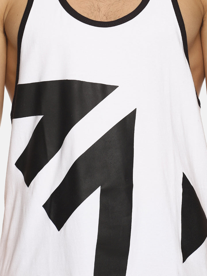 ALLOVER WHITE STRINGER Singlets - AestheticNation