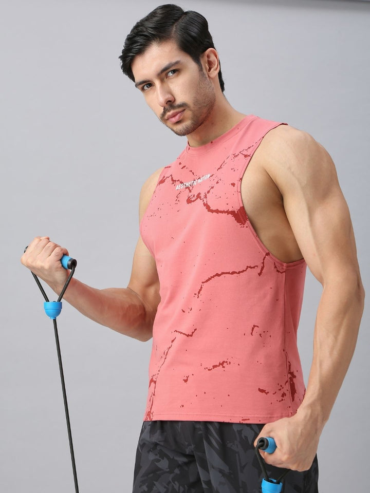 Marble Deepcut Vest Rose