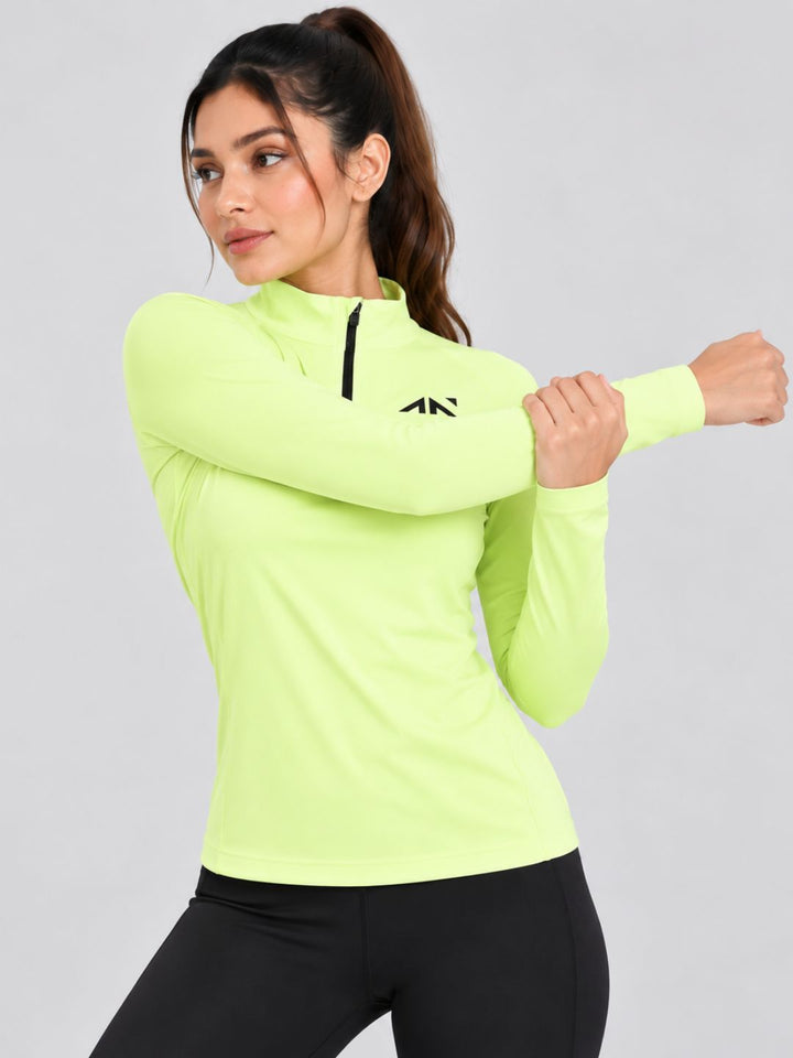 Pulse Zipup Top Macha