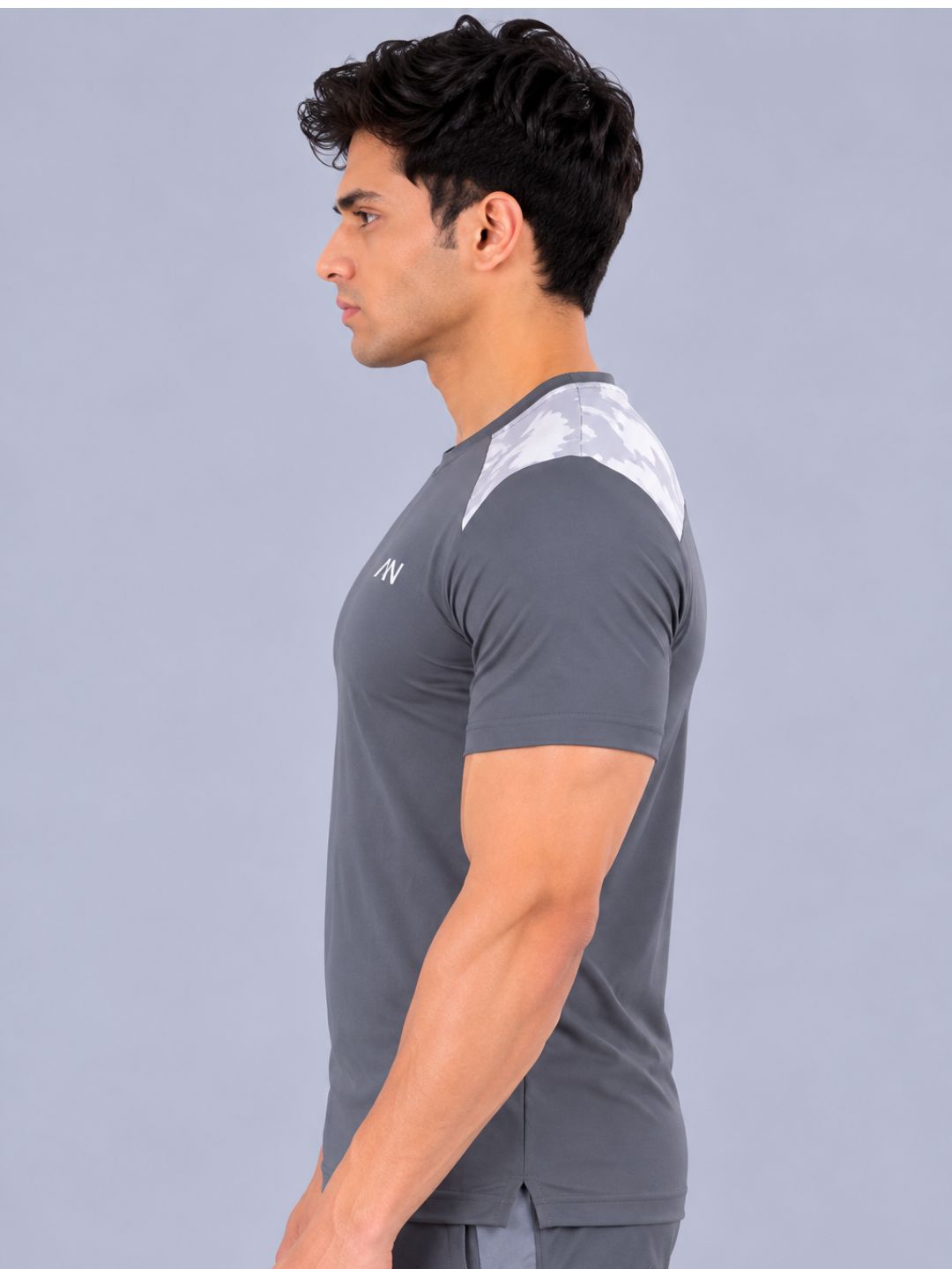 Muscle Fit Grey Camo Tshirt