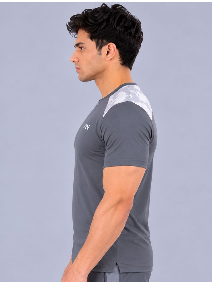 Muscle Fit Grey Camo Tshirt