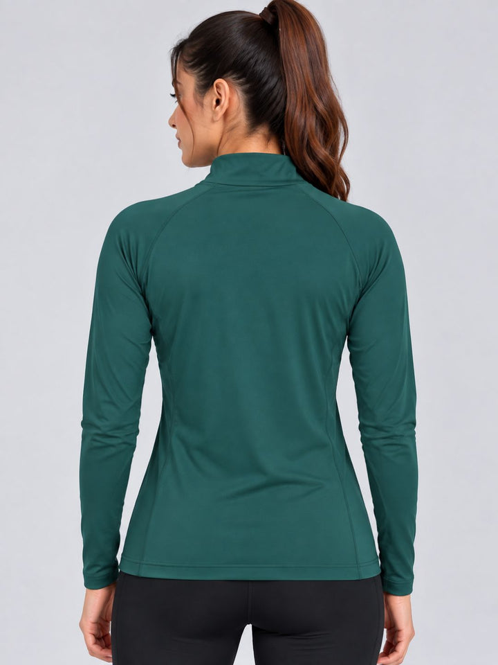 Pulse Zipup Top Emerald