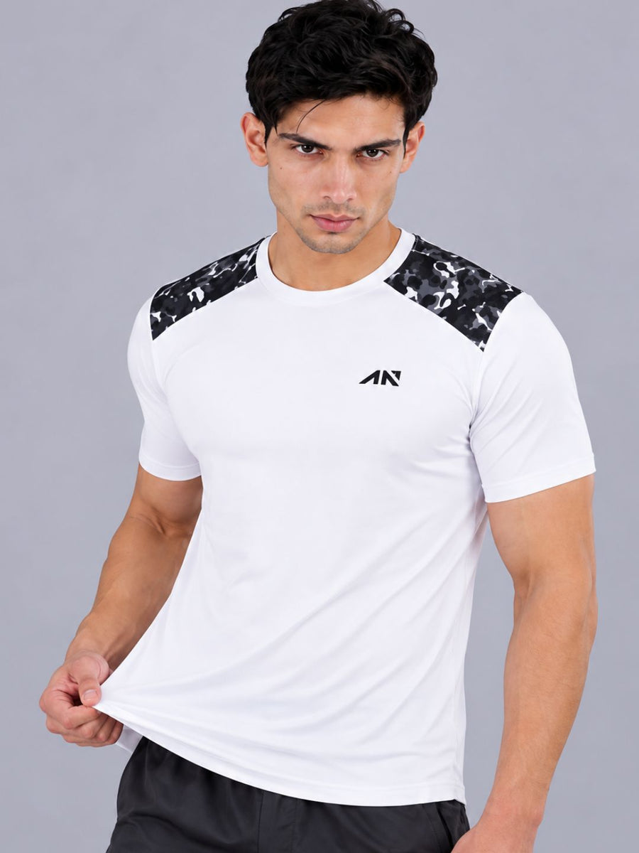 Muscle Fit Ice White Camo Tshirt