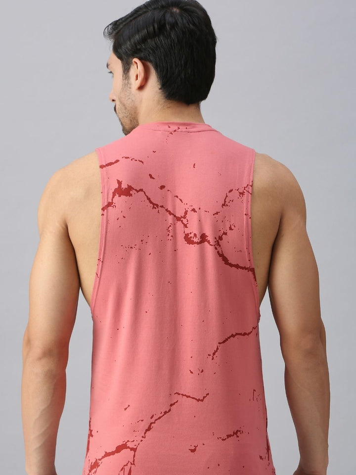 Marble Deepcut Vest Rose