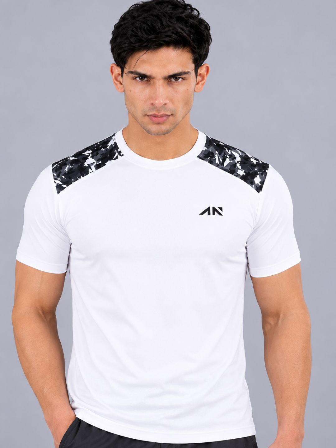 Muscle Fit Ice White Camo Tshirt