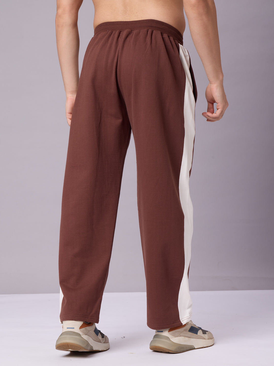 Straight Fit Panel Jogger (Brown)
