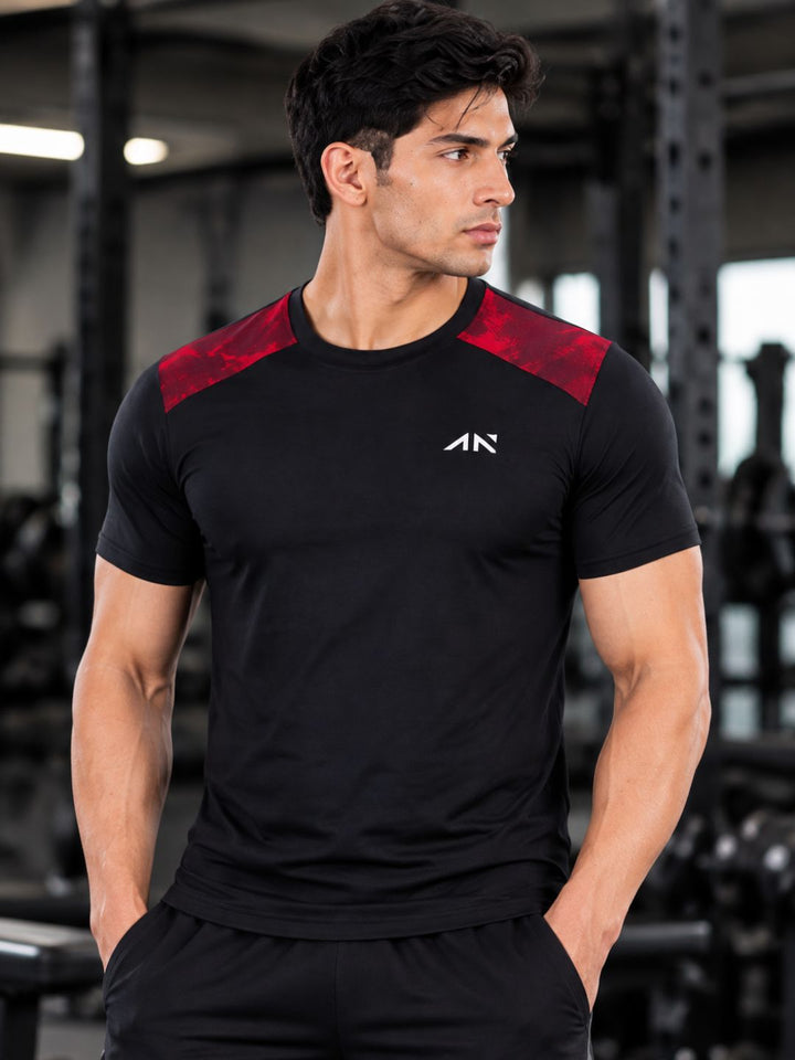 Muscle Fit Tie Dye Red Tshirt