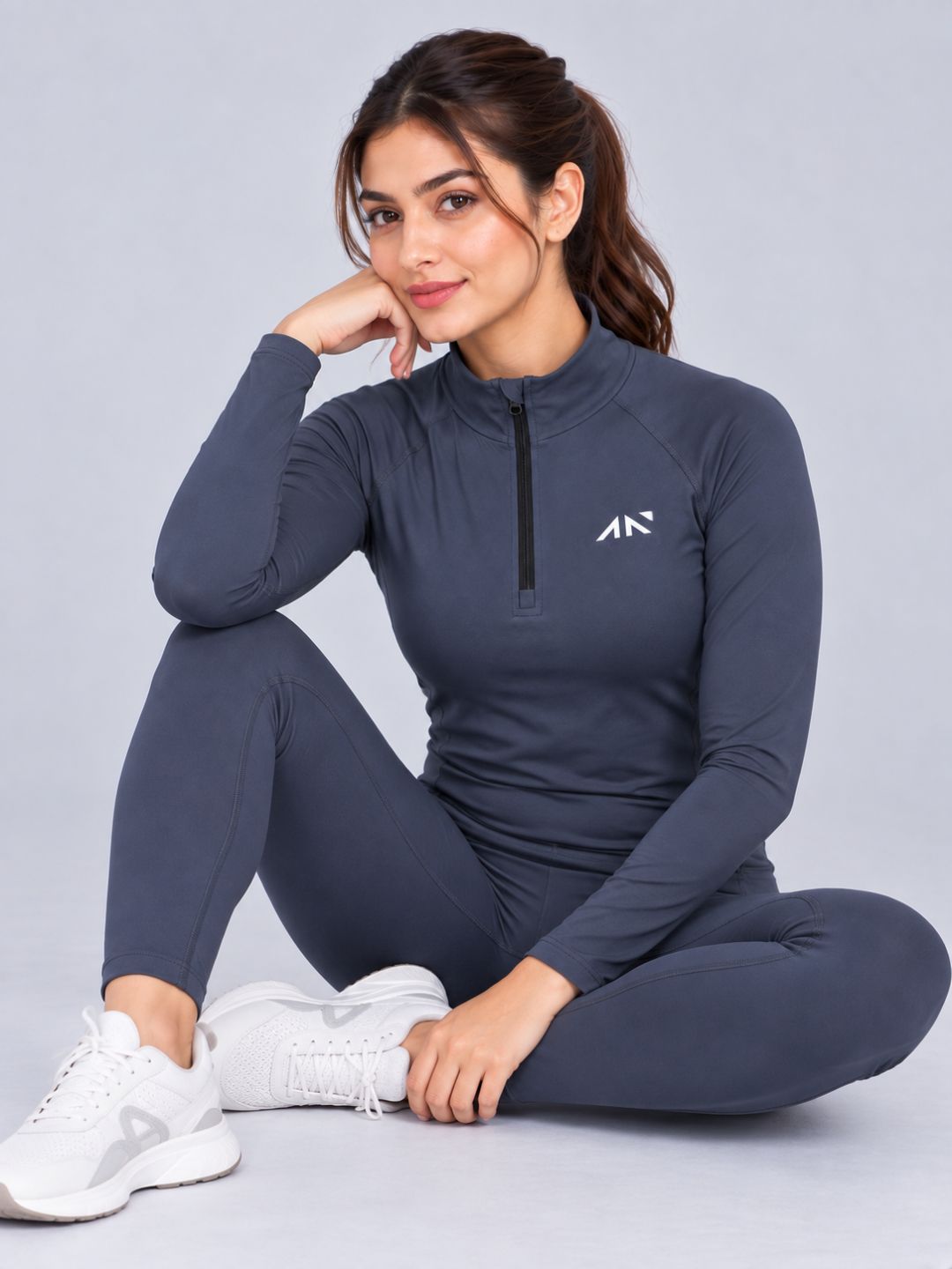 Pulse Zipup Top Grey