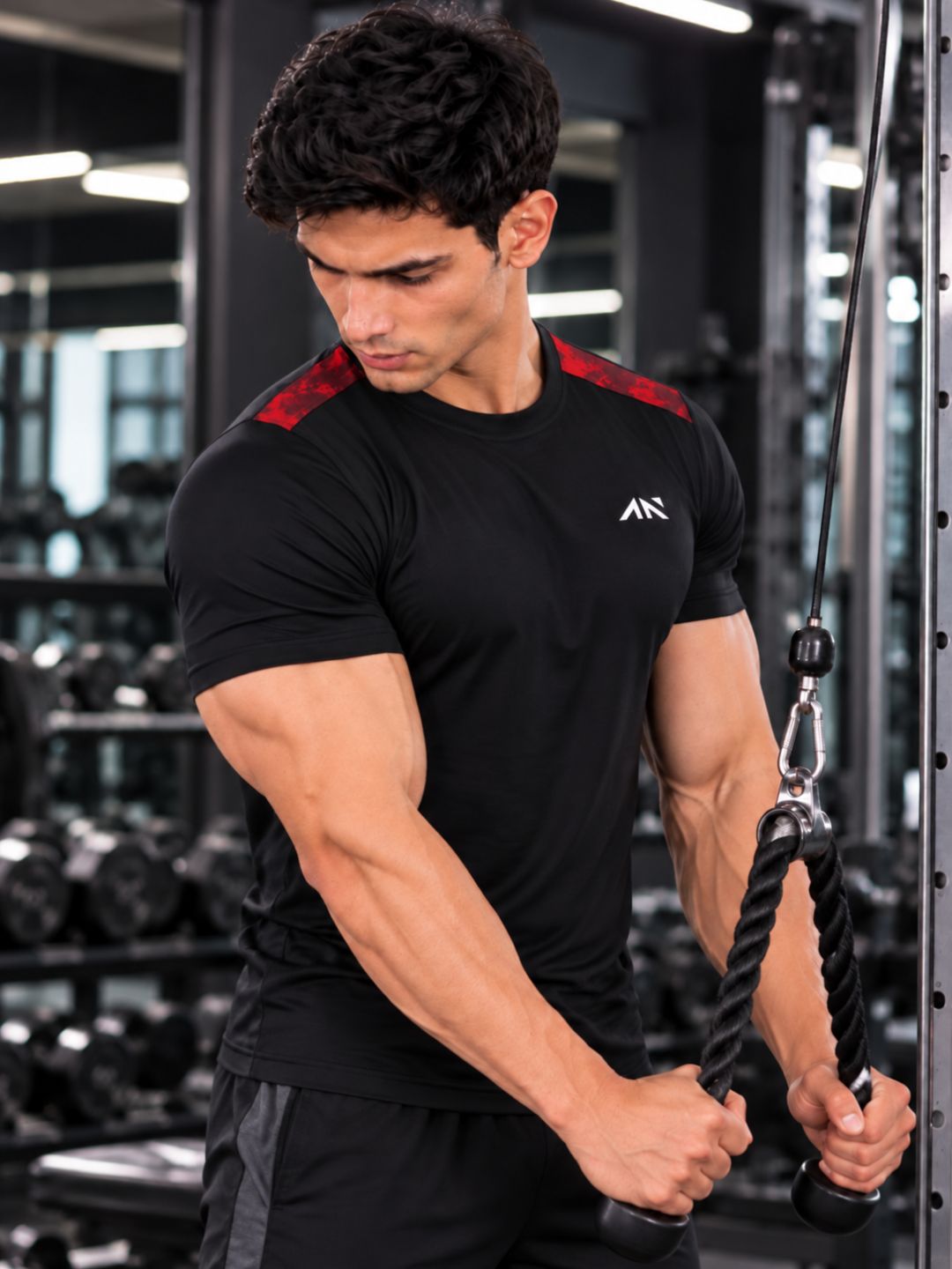 Muscle Fit Tie Dye Red Tshirt