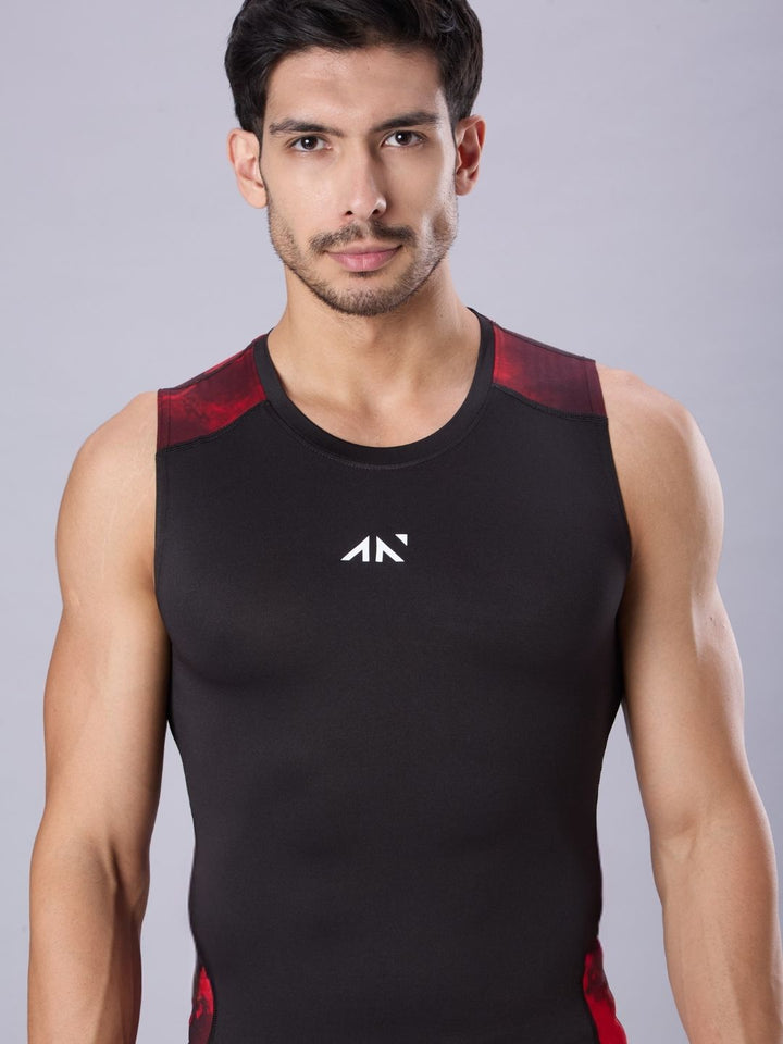 Critical Compression Vest Black Red