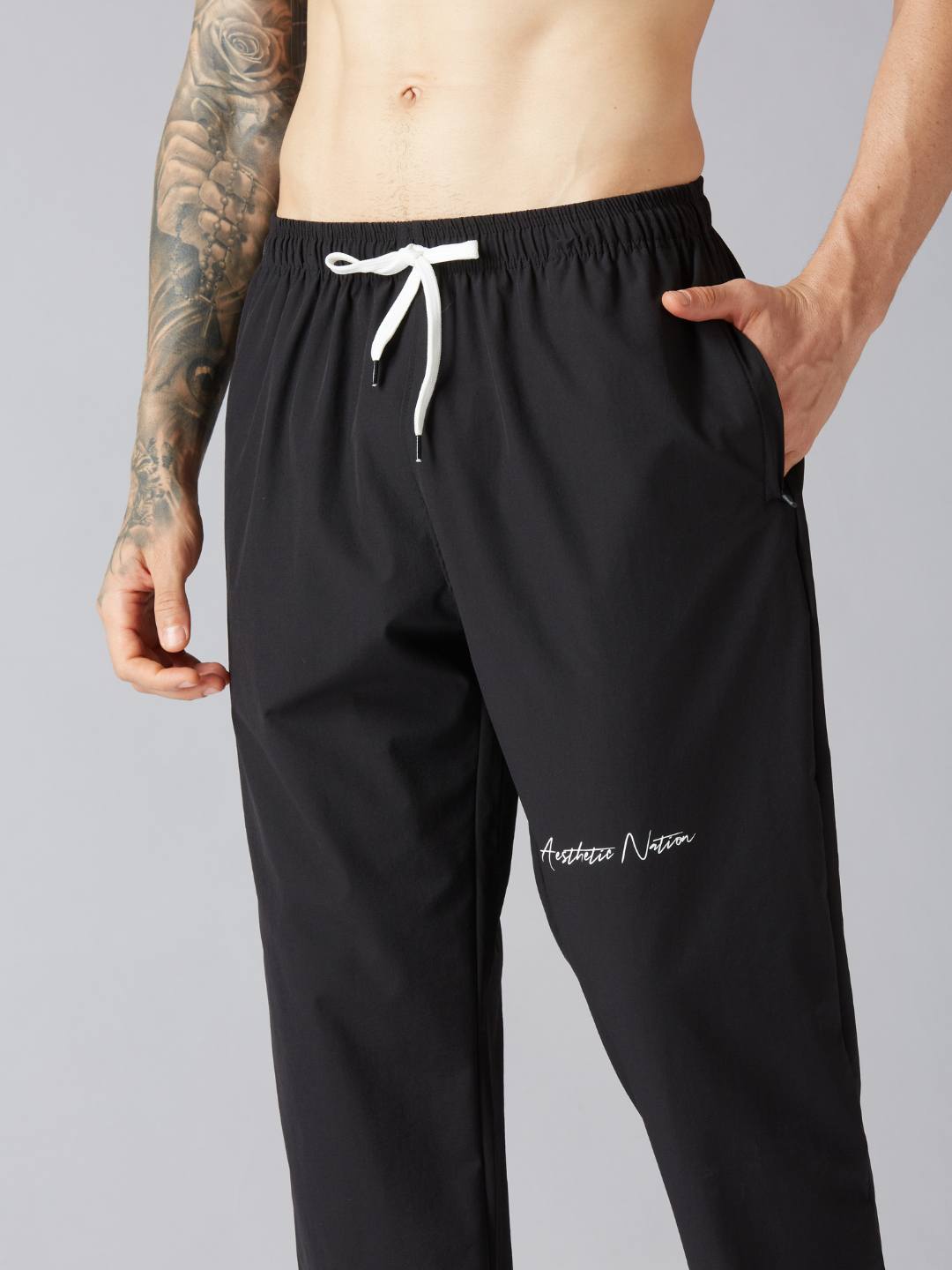 Men's Baggy Track Pants Loose Fit Joggers Straight Fit Track