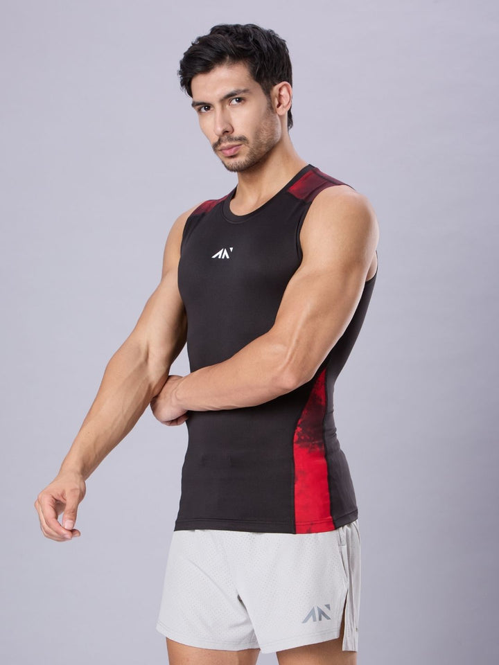 Critical Compression Vest Black Red