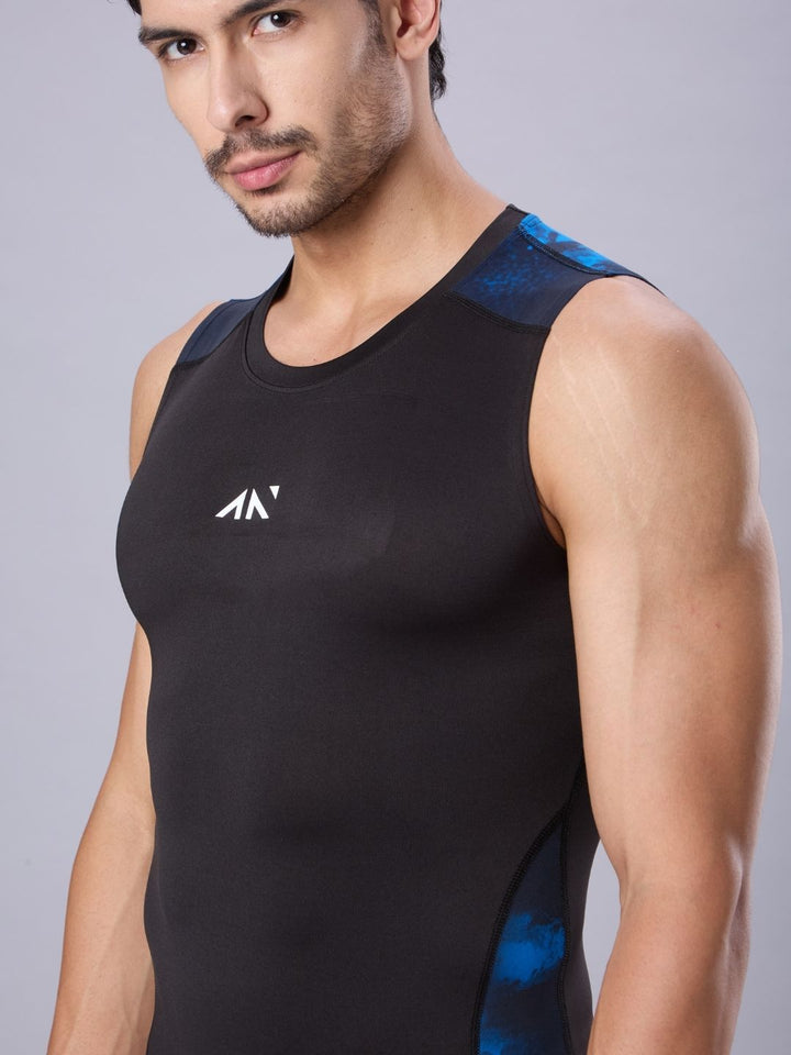 Critical Compression Vest Black Blue