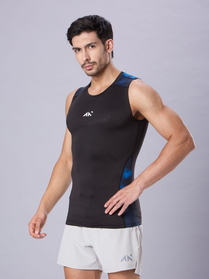 Critical Compression Vest Black Blue