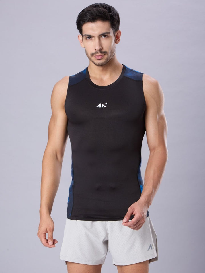 Critical Compression Vest Black Blue