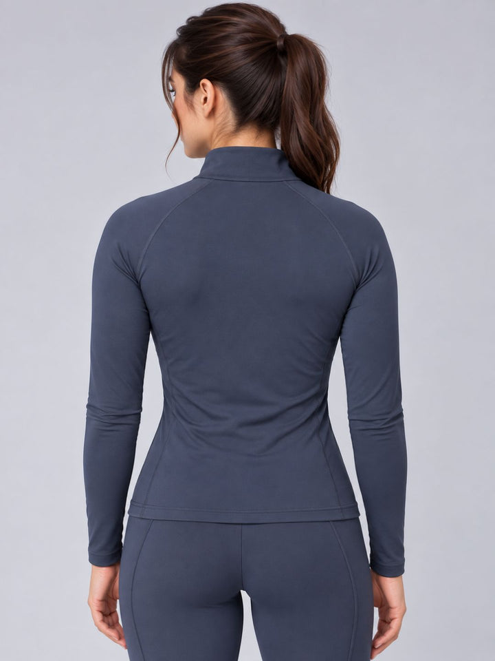 Pulse Zipup Top Grey