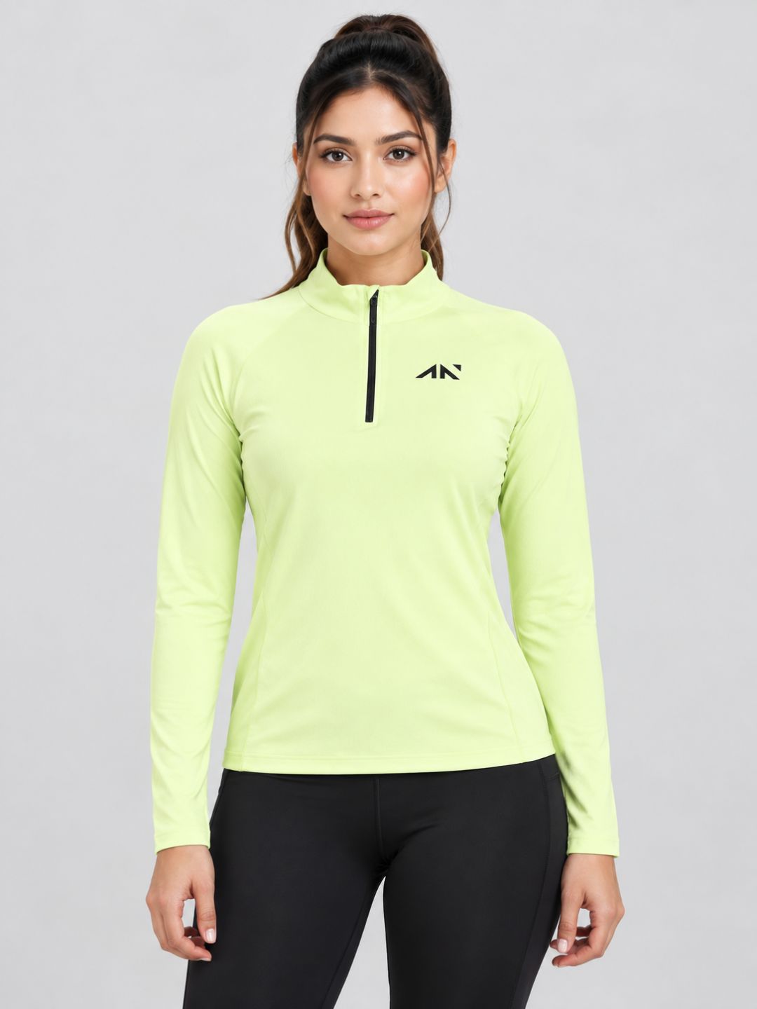 Pulse Zipup Top Macha