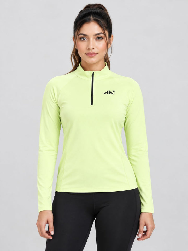 Pulse Zipup Top Macha