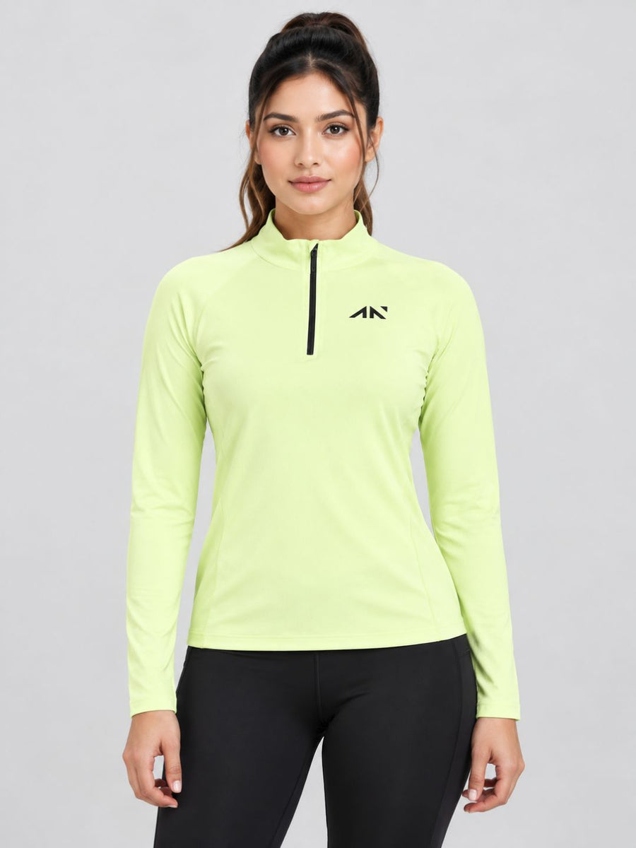 Pulse Zipup Top Macha
