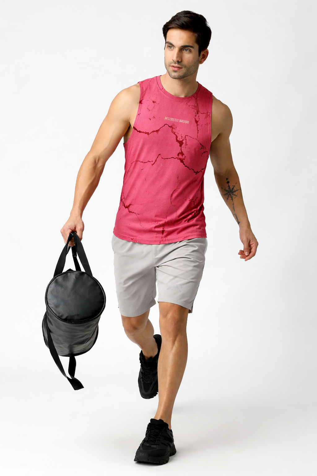 Marble Deepcut Vest Rose