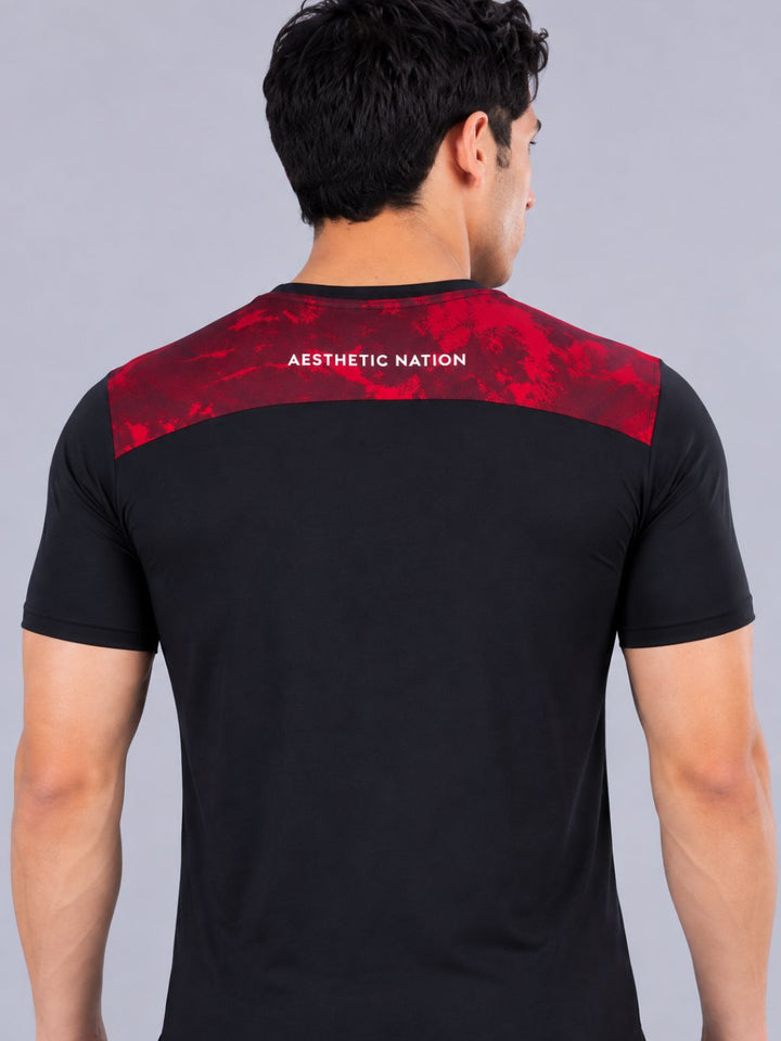 Muscle Fit Tie Dye Red Tshirt