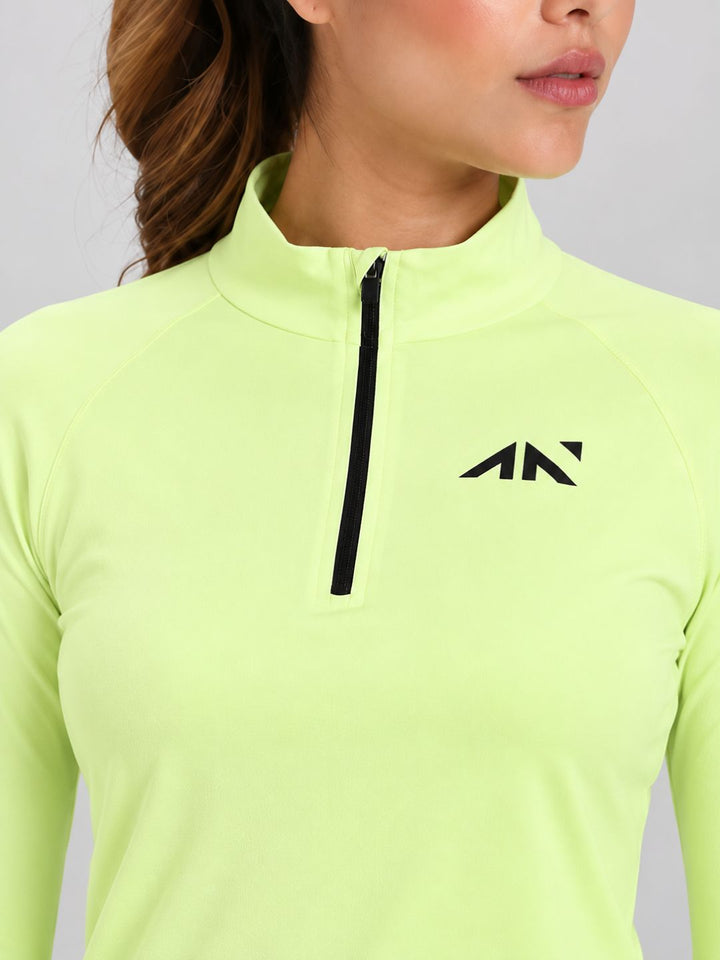 Pulse Zipup Top Macha