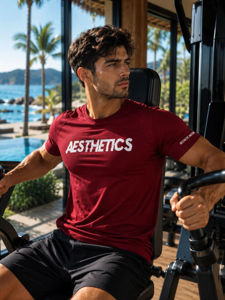 Aesthetic Training Tshirt Maroon