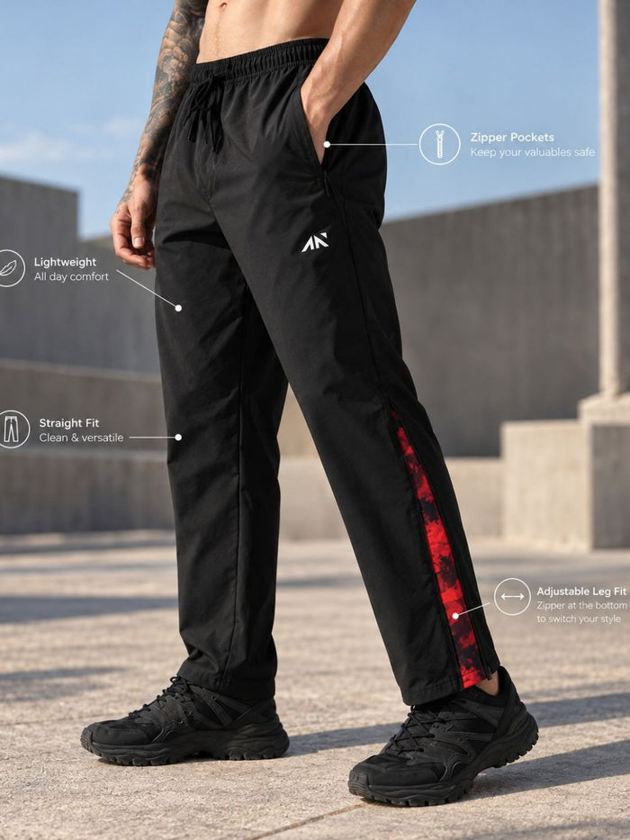 Air Dual-Fit TrackPant Black Red