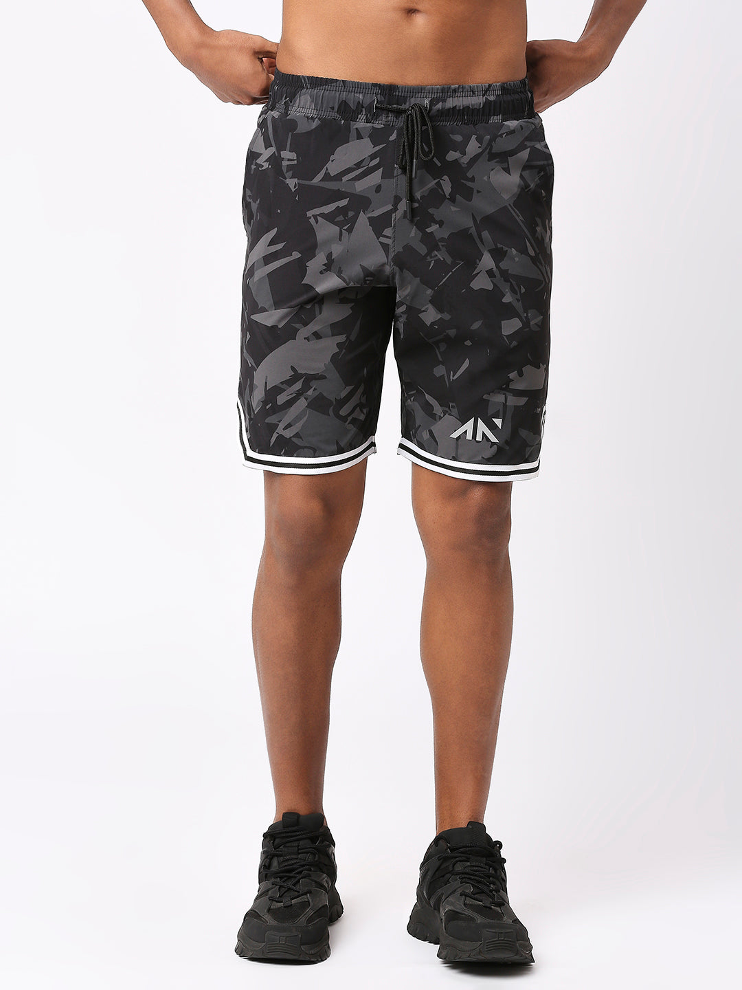 Mens black best sale camo shorts