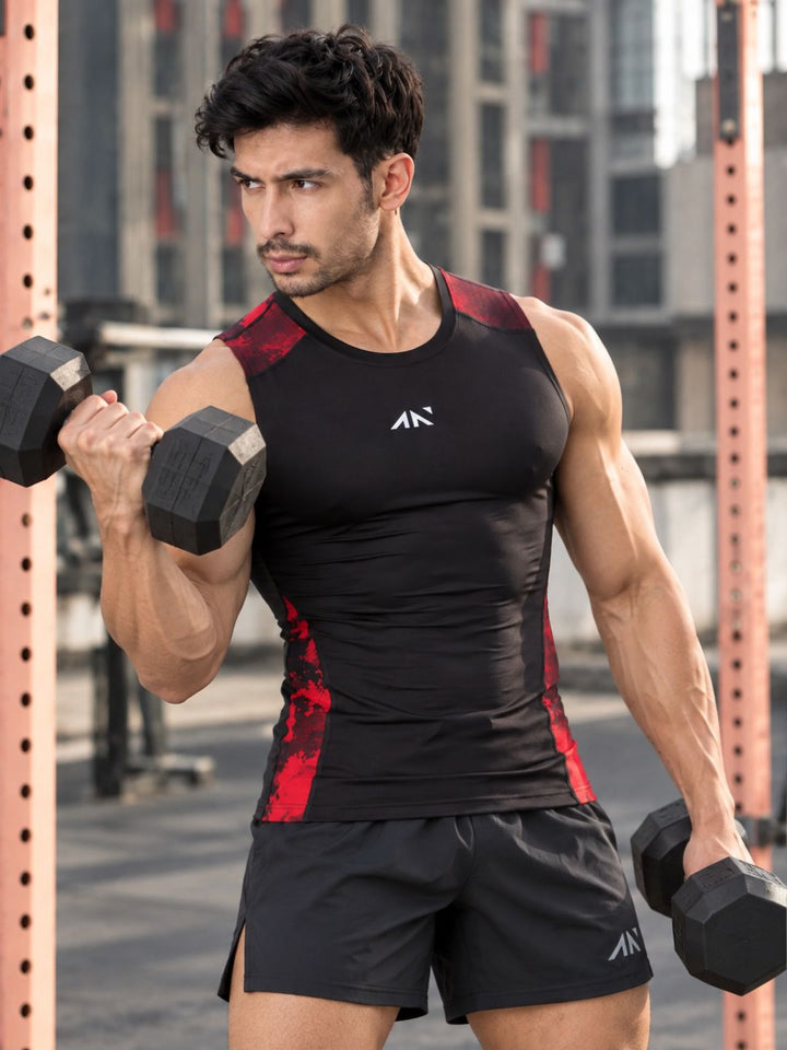 Critical Compression Vest Black Red