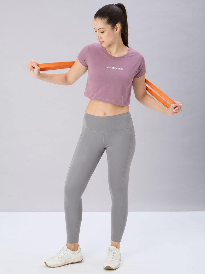 Vengeance Crop Top Dusty Purple