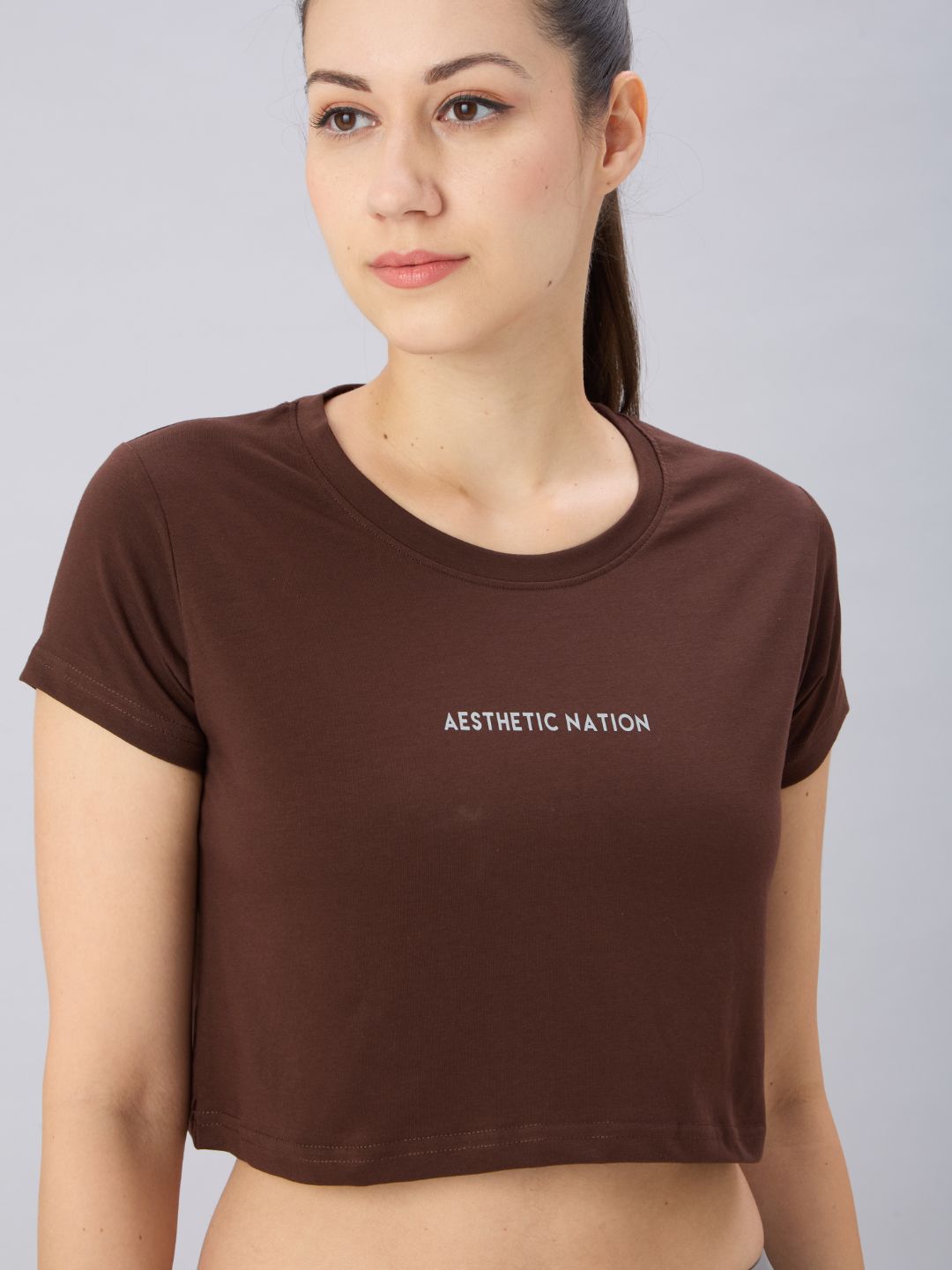 Vengeance Crop Top Brown
