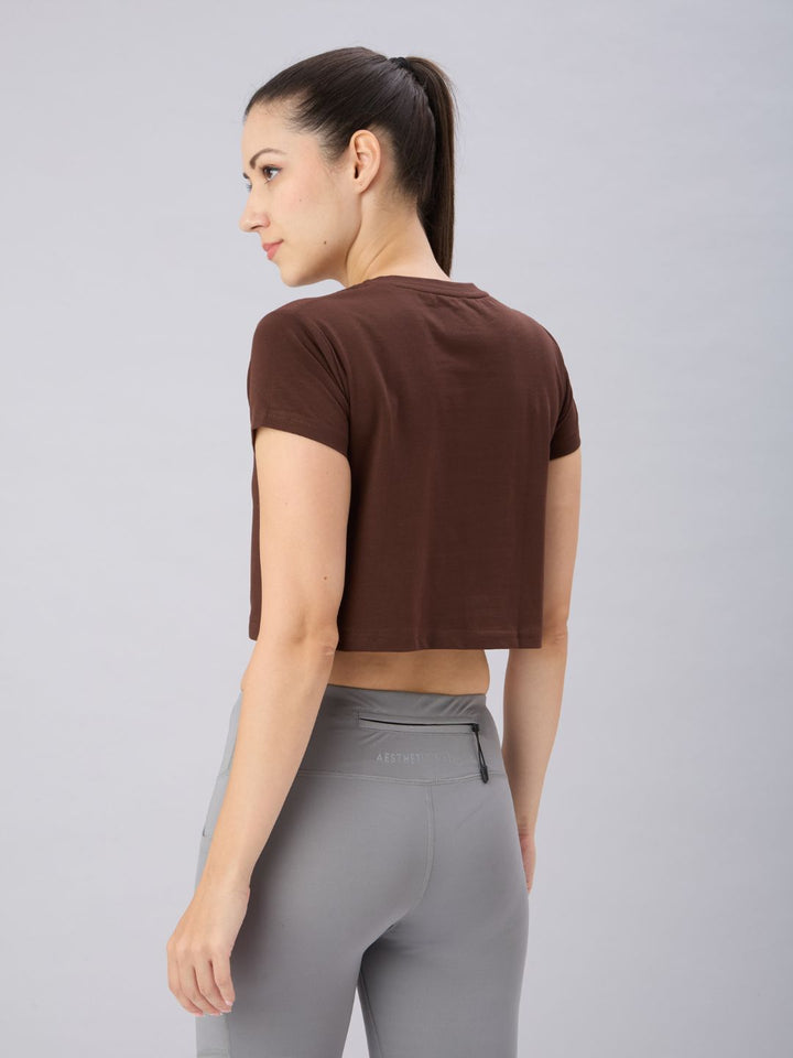 Vengeance Crop Top Brown