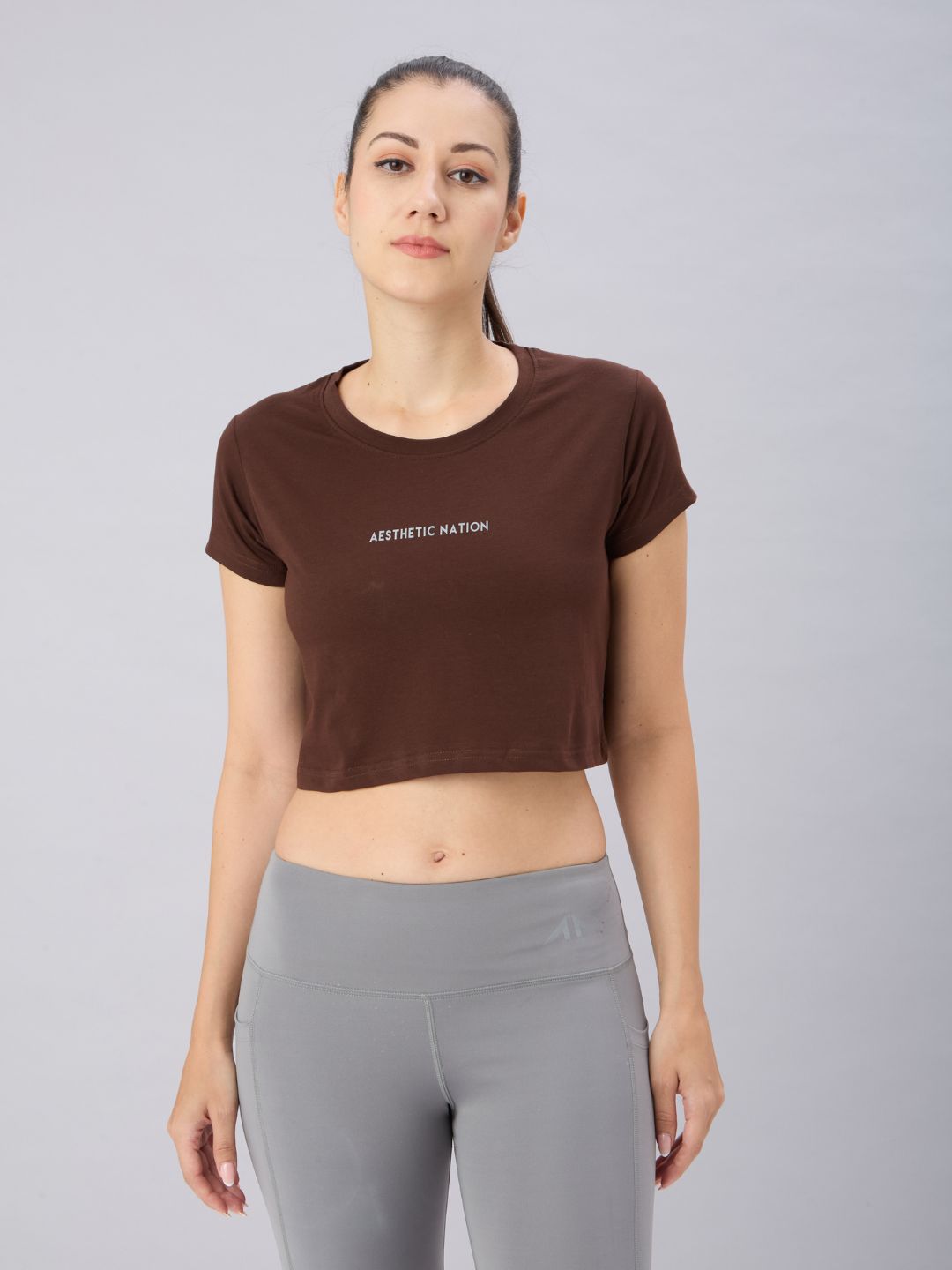 Vengeance Crop Top Brown