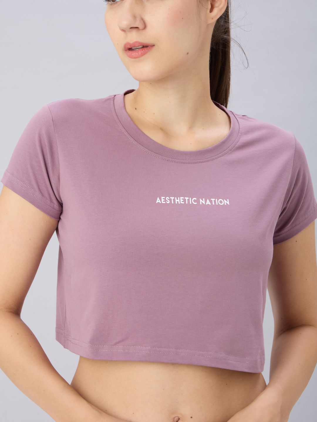 Vengeance Crop Top Dusty Purple