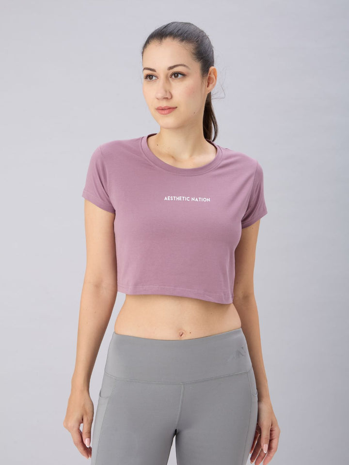 Vengeance Crop Top Dusty Purple