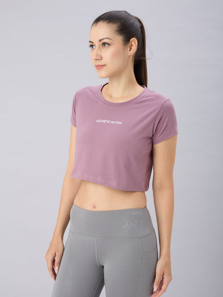 Vengeance Crop Top Dusty Purple