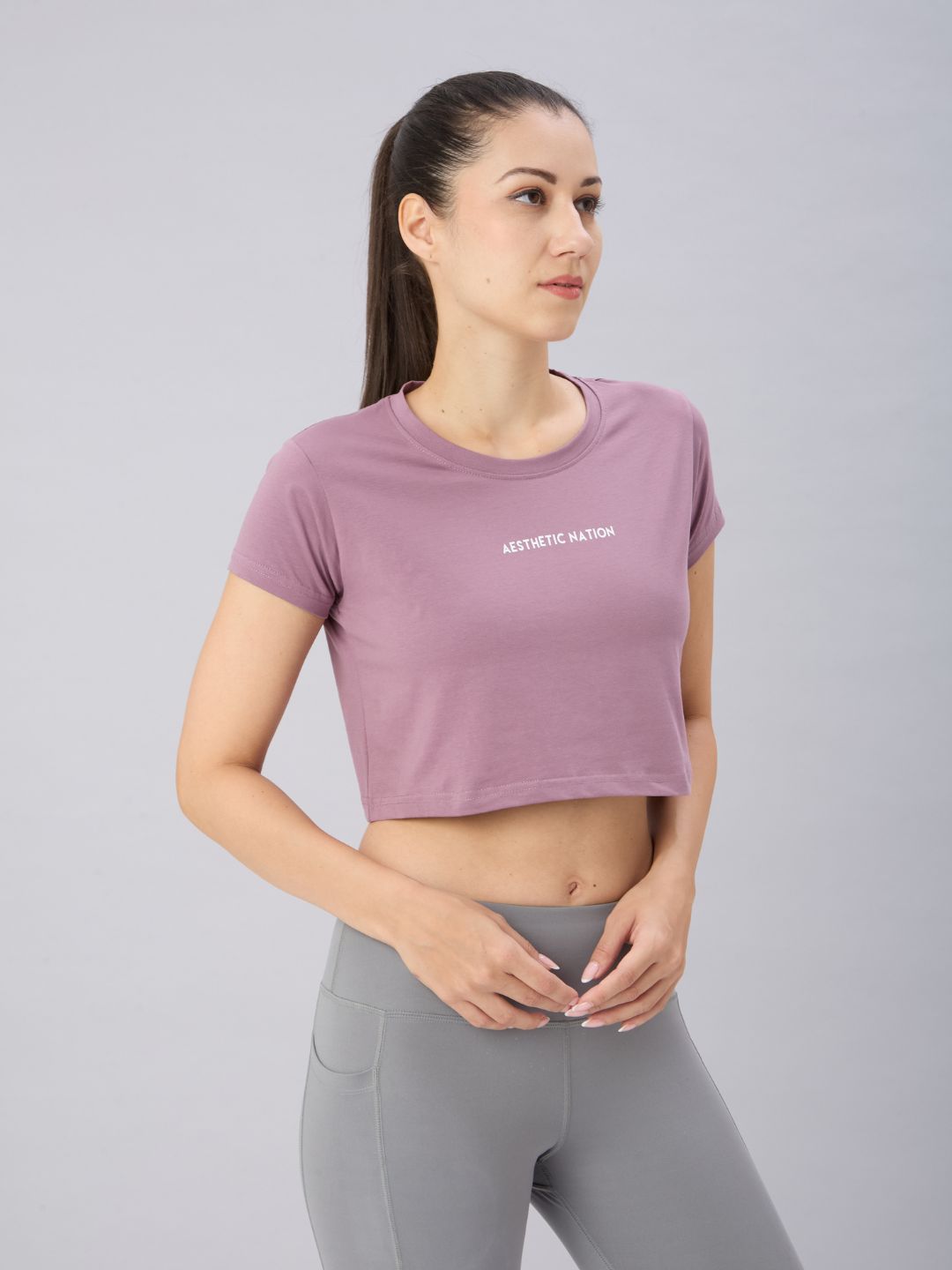 Vengeance Crop Top Dusty Purple