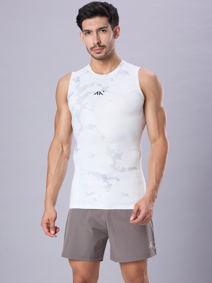 Critical Compression Vest White Camo