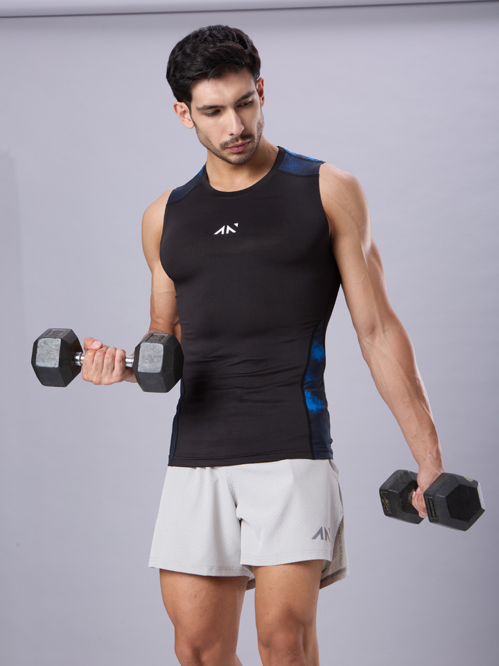 Critical Compression Vest Black Blue