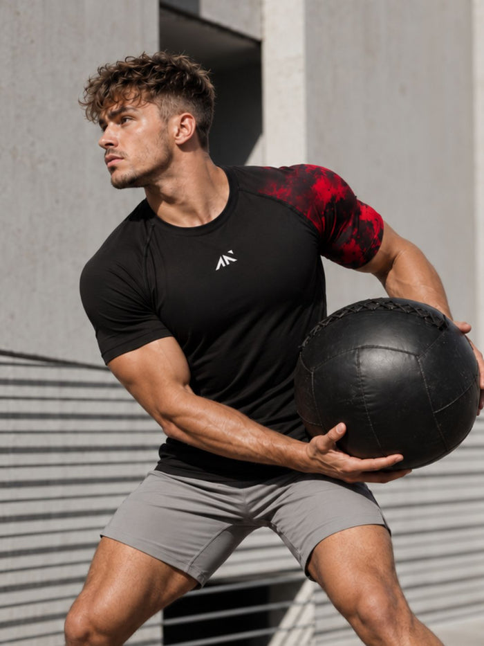 Critical Compression Tshirt Black Red