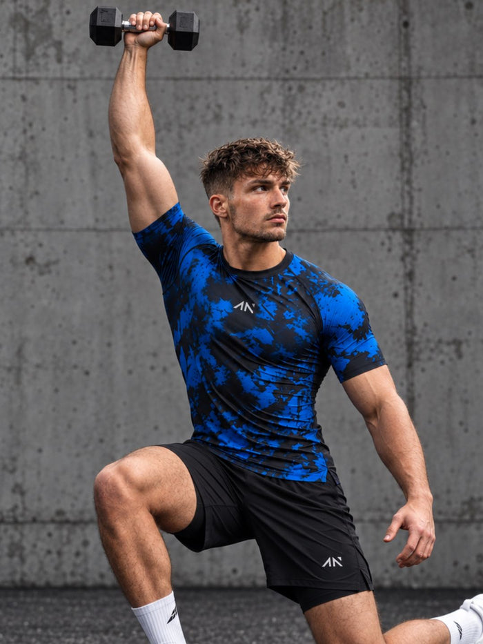 Critical Compression Tshirt Tiedye Blue