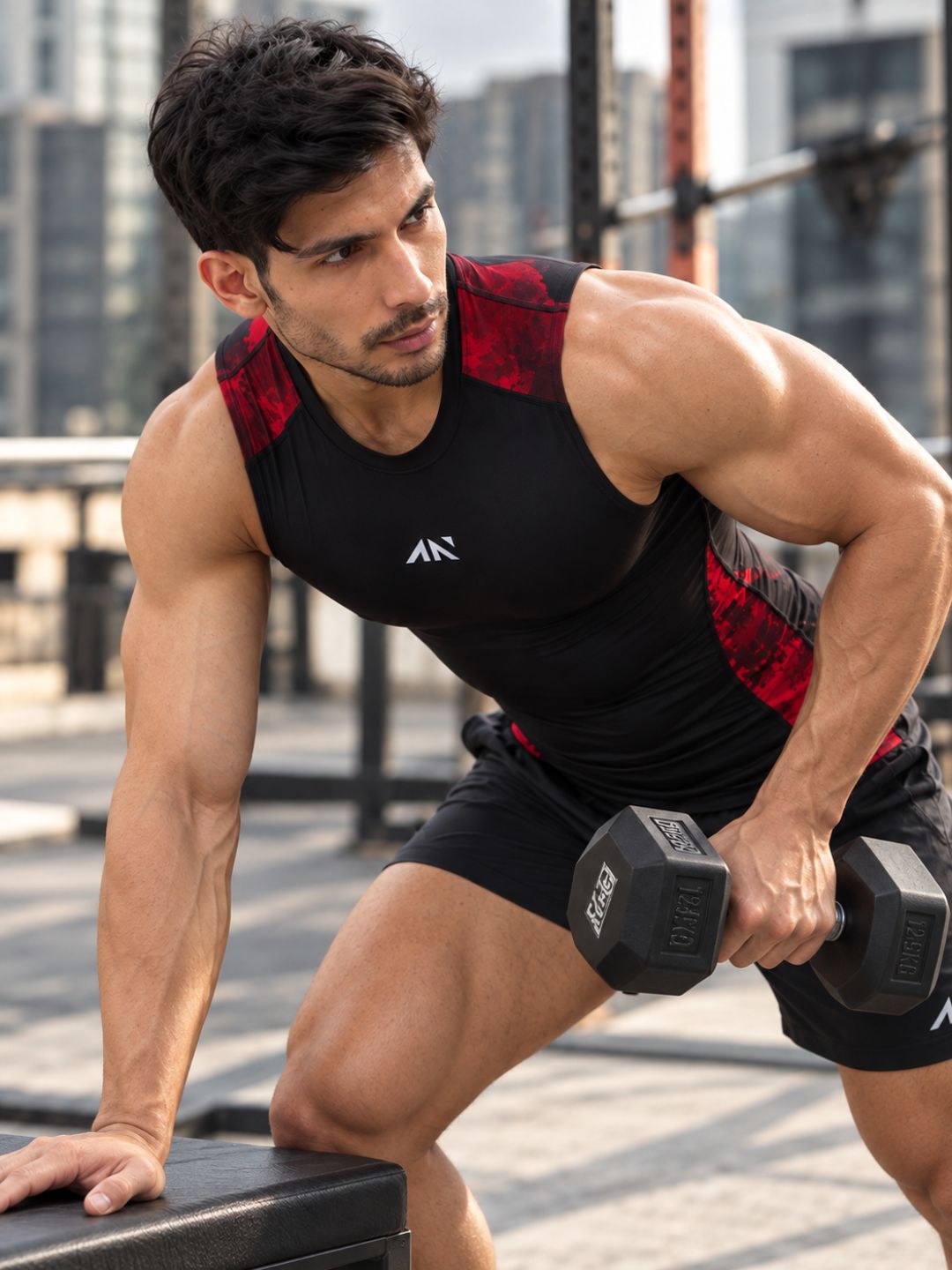 Critical Compression Vest Black Red